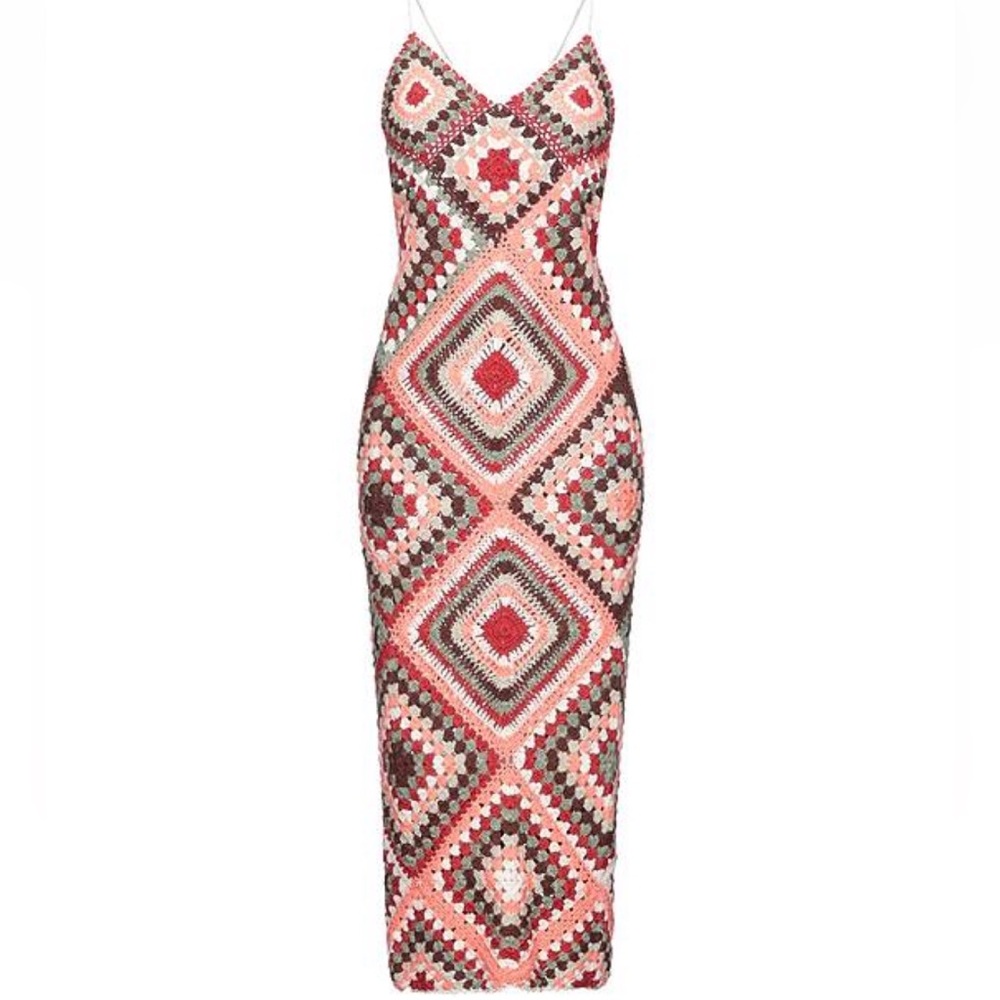 Poupette St Barth’s Crochet Patterned Dress